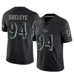 Men's Adedayo Odeleye Baltimore Ravens No.94 Limited Reflective Jersey - Black