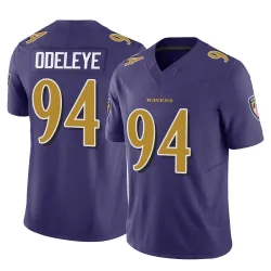 Men's Adedayo Odeleye Baltimore Ravens No.94 Limited Vapor F.U.S.E. Jersey - Purple