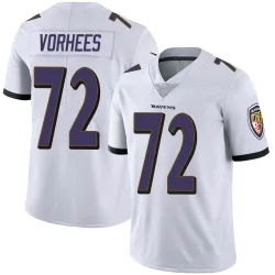 Men's Andrew Vorhees Baltimore Ravens No.72 Limited Vapor Untouchable Jersey - White