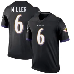Men's Anthony Miller Baltimore Ravens No.6 Legend Jersey - Black