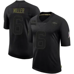 Men's Anthony Miller Baltimore Ravens No.6 Limited 2020 Salute To Service Jersey - Black