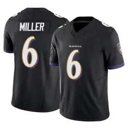 Men's Anthony Miller Baltimore Ravens No.6 Limited Vapor F.U.S.E. Jersey - Black