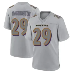 Men's Ar'Darius Washington Baltimore Ravens No.29 Game Atmosphere Fashion Jersey - Gray