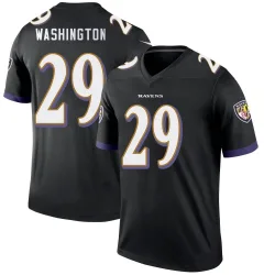 Men's Ar'Darius Washington Baltimore Ravens No.29 Legend Jersey - Black