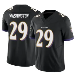Men's Ar'Darius Washington Baltimore Ravens No.29 Limited Vapor F.U.S.E. Jersey - Black