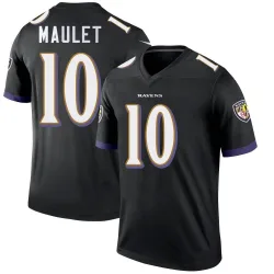 Men's Arthur Maulet Baltimore Ravens No.10 Legend Jersey - Black