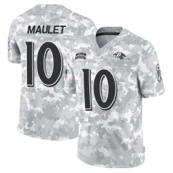 Men's Arthur Maulet Baltimore Ravens No.10 Limited 2024 Salute to Service Jersey - Arctic Camo