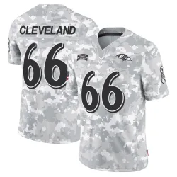 Men's Ben Cleveland Baltimore Ravens No.66 Limited 2024 Salute to Service Jersey - Arctic Camo