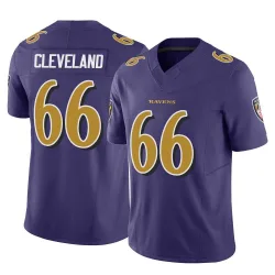 Men's Ben Cleveland Baltimore Ravens No.66 Limited Vapor F.U.S.E. Jersey - Purple
