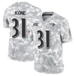 Men's Bilhal Kone Baltimore Ravens No.31 Limited 2024 Salute to Service Jersey - Arctic Camo