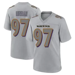 Men's Brent Urban Baltimore Ravens No.97 Game Atmosphere Fashion Jersey - Gray