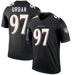 Men's Brent Urban Baltimore Ravens No.97 Legend Jersey - Black