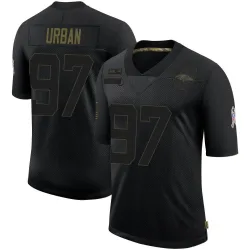 Men's Brent Urban Baltimore Ravens No.97 Limited 2020 Salute To Service Jersey - Black