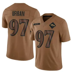 Men's Brent Urban Baltimore Ravens No.97 Limited 2023 Salute To Service Jersey - Brown