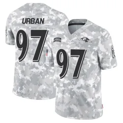 Men's Brent Urban Baltimore Ravens No.97 Limited 2024 Salute to Service Jersey - Arctic Camo