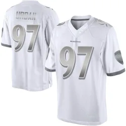 Men's Brent Urban Baltimore Ravens No.97 Limited Platinum Jersey - White