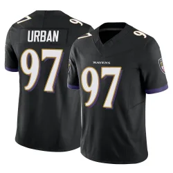 Men's Brent Urban Baltimore Ravens No.97 Limited Vapor F.U.S.E. Jersey - Black