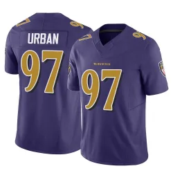 Men's Brent Urban Baltimore Ravens No.97 Limited Vapor F.U.S.E. Jersey - Purple