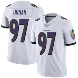 Men's Brent Urban Baltimore Ravens No.97 Limited Vapor Untouchable Jersey - White