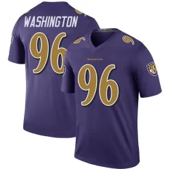 Men's Broderick Washington Baltimore Ravens No.96 Legend Color Rush Jersey - Purple