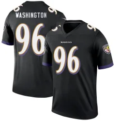 Men's Broderick Washington Baltimore Ravens No.96 Legend Jersey - Black
