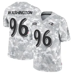 Men's Broderick Washington Baltimore Ravens No.96 Limited 2024 Salute to Service Jersey - Arctic Camo