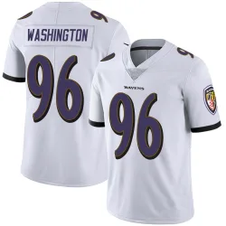 Men's Broderick Washington Baltimore Ravens No.96 Limited Vapor Untouchable Jersey - White