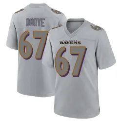 Men's CJ Okoye Baltimore Ravens No.67 Game Atmosphere Fashion Jersey - Gray