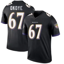 Men's CJ Okoye Baltimore Ravens No.67 Legend Jersey - Black