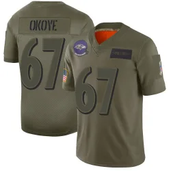 Men's CJ Okoye Baltimore Ravens No.67 Limited 2019 Salute to Service Jersey - Camo