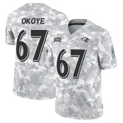 Men's CJ Okoye Baltimore Ravens No.67 Limited 2024 Salute to Service Jersey - Arctic Camo
