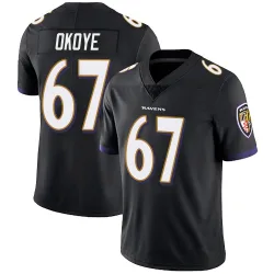 Men's CJ Okoye Baltimore Ravens No.67 Limited Alternate Vapor Untouchable Jersey - Black