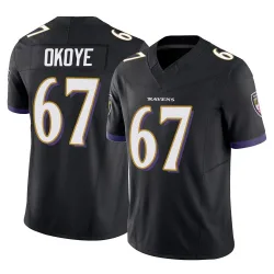 Men's CJ Okoye Baltimore Ravens No.67 Limited Vapor F.U.S.E. Jersey - Black