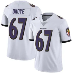 Men's CJ Okoye Baltimore Ravens No.67 Limited Vapor Untouchable Jersey - White