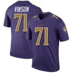 Men's Carson Vinson Baltimore Ravens No.71 Legend Color Rush Jersey - Purple