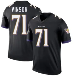 Men's Carson Vinson Baltimore Ravens No.71 Legend Jersey - Black