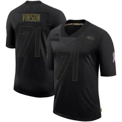 Men's Carson Vinson Baltimore Ravens No.71 Limited 2020 Salute To Service Jersey - Black