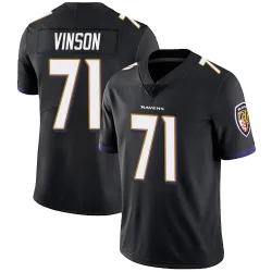 Men's Carson Vinson Baltimore Ravens No.71 Limited Alternate Vapor Untouchable Jersey - Black