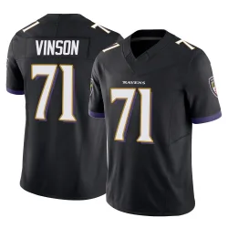Men's Carson Vinson Baltimore Ravens No.71 Limited Vapor F.U.S.E. Jersey - Black