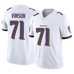 Men's Carson Vinson Baltimore Ravens No.71 Limited Vapor F.U.S.E. Jersey - White