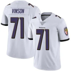 Men's Carson Vinson Baltimore Ravens No.71 Limited Vapor Untouchable Jersey - White