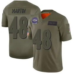 Men's Chandler Martin Baltimore Ravens No.48 Limited 2019 Salute to Service Jersey - Camo