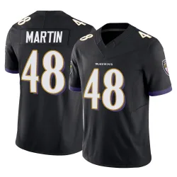 Men's Chandler Martin Baltimore Ravens No.48 Limited Vapor F.U.S.E. Jersey - Black