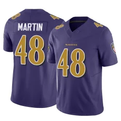 Men's Chandler Martin Baltimore Ravens No.48 Limited Vapor F.U.S.E. Jersey - Purple