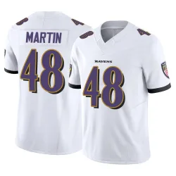 Men's Chandler Martin Baltimore Ravens No.48 Limited Vapor F.U.S.E. Jersey - White