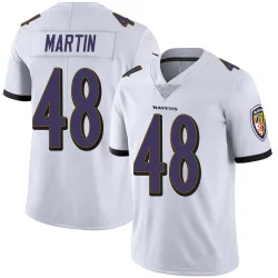 Men's Chandler Martin Baltimore Ravens No.48 Limited Vapor Untouchable Jersey - White