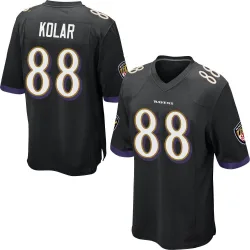 Men's Charlie Kolar Baltimore Ravens No.88 Game Jersey - Black