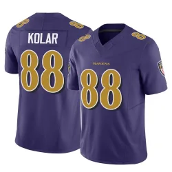 Men's Charlie Kolar Baltimore Ravens No.88 Limited Vapor F.U.S.E. Jersey - Purple