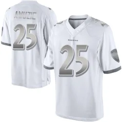 Men's Chidobe Awuzie Baltimore Ravens No.25 Limited Platinum Jersey - White