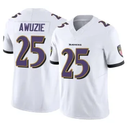 Men's Chidobe Awuzie Baltimore Ravens No.25 Limited Vapor F.U.S.E. Jersey - White